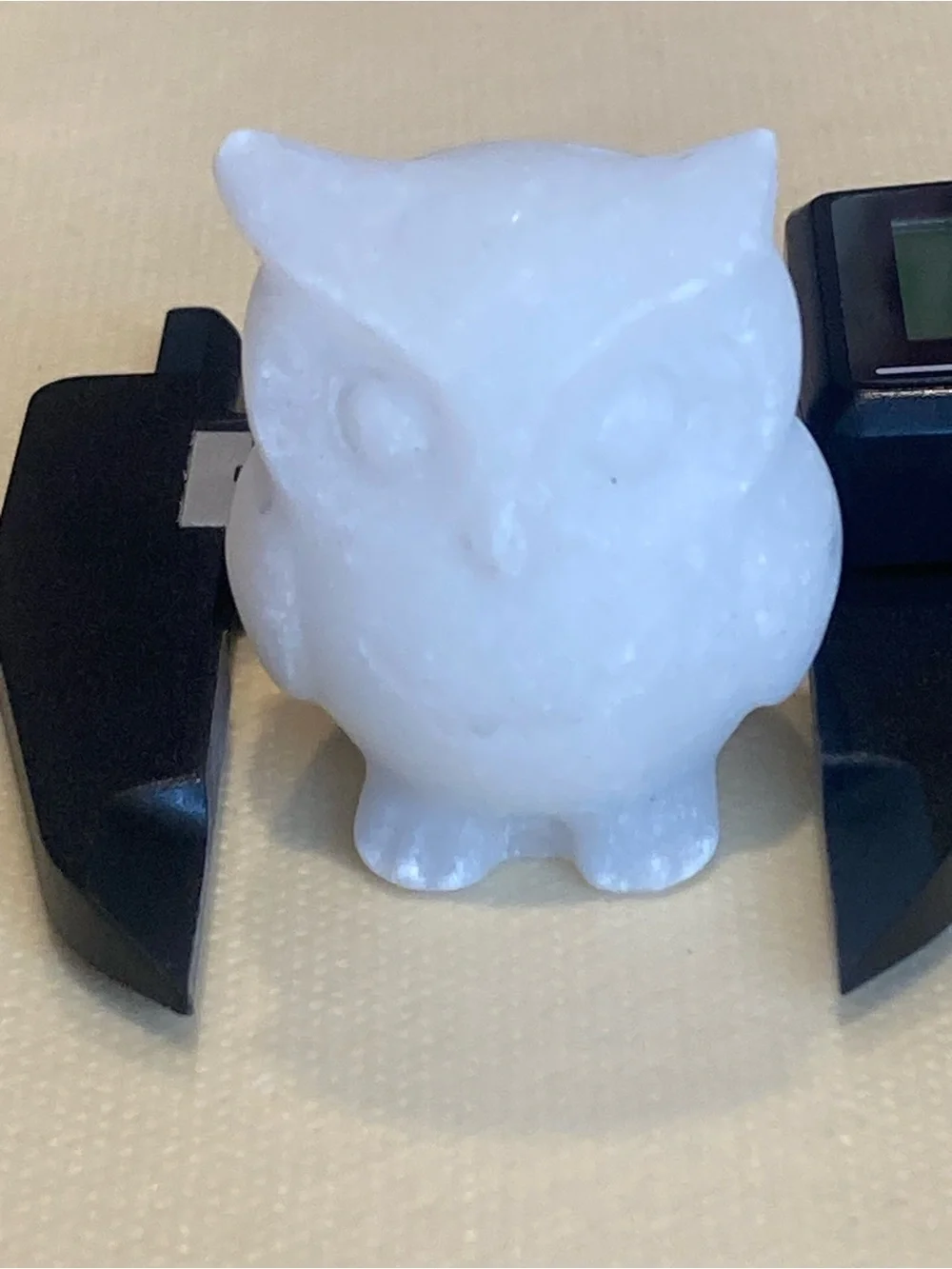 White Jade Owl Figurine